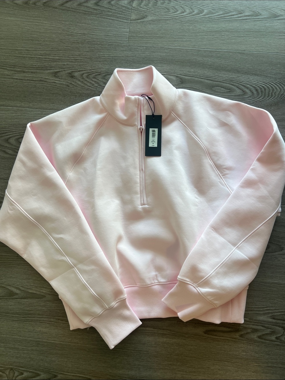 Aritzia Light Pink Half-Zip Turtleneck Pullover